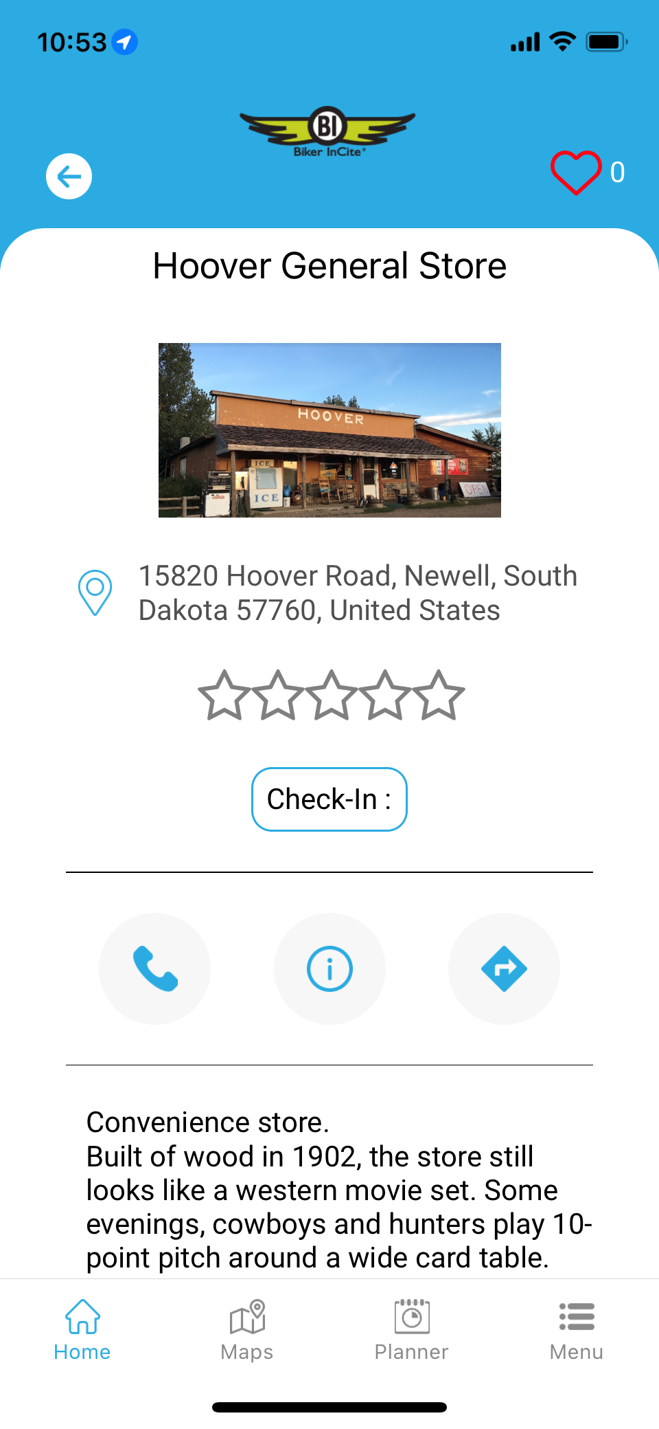 Example of a business Listing