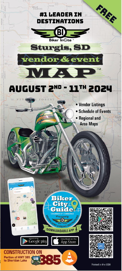2025 Biker InCite Sturgis Vendor & Event Map - Business Listing